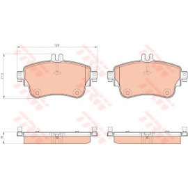 STABDŽIŲ TRINKELIŲ KOMPLEKTAS MB W176/B246 11-