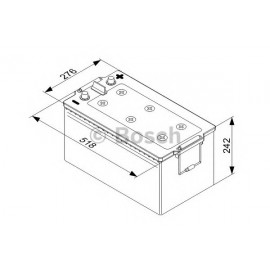 AKUMULIATORIUS BOSCH 225AH/1150A K+ /518X276X242/