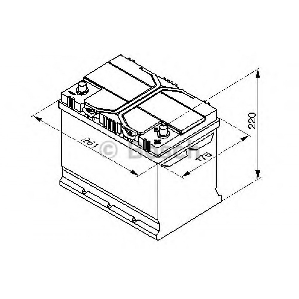 AKUMULIATORIUS BOSCH 70Ah 630A S4 JEEP DEŠINĖ/G