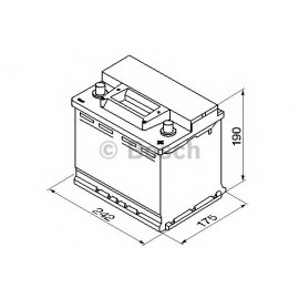 AKUMULIATORIUS BOSCH 56AH/480A D+ /242X175X190/ /B OSCH S3/