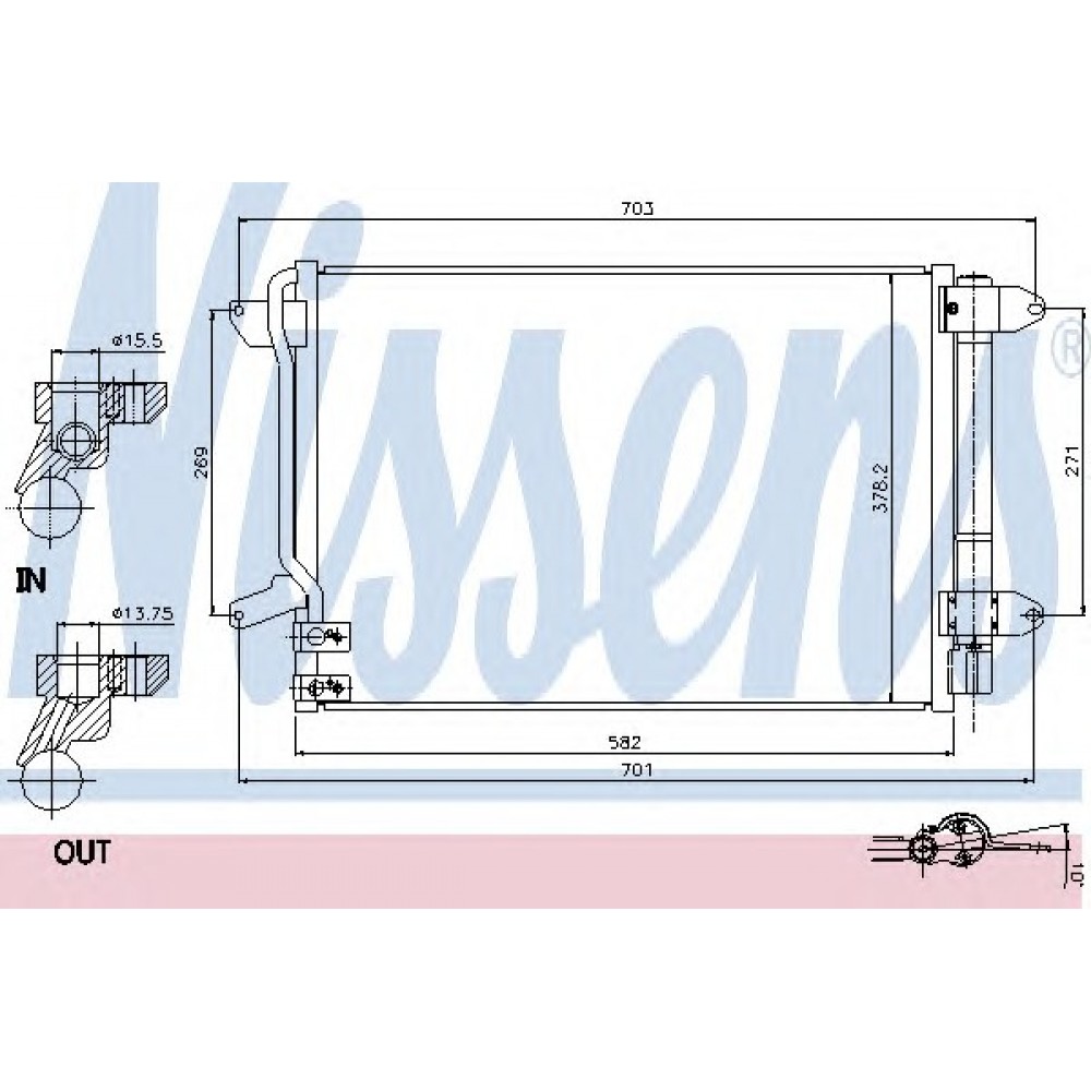 RADIATORIUS AC VW BEETLE (5C) (11-), JETTA IV (162, 163) (10-)