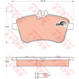 STABDŽIŲ TRINKELIŲ KOMPLEKTAS MB W169/W245 04-