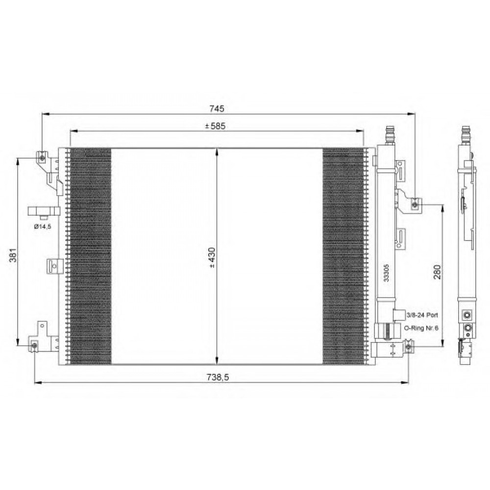 RADIATORIUS AC VOLVO XC 90 02-