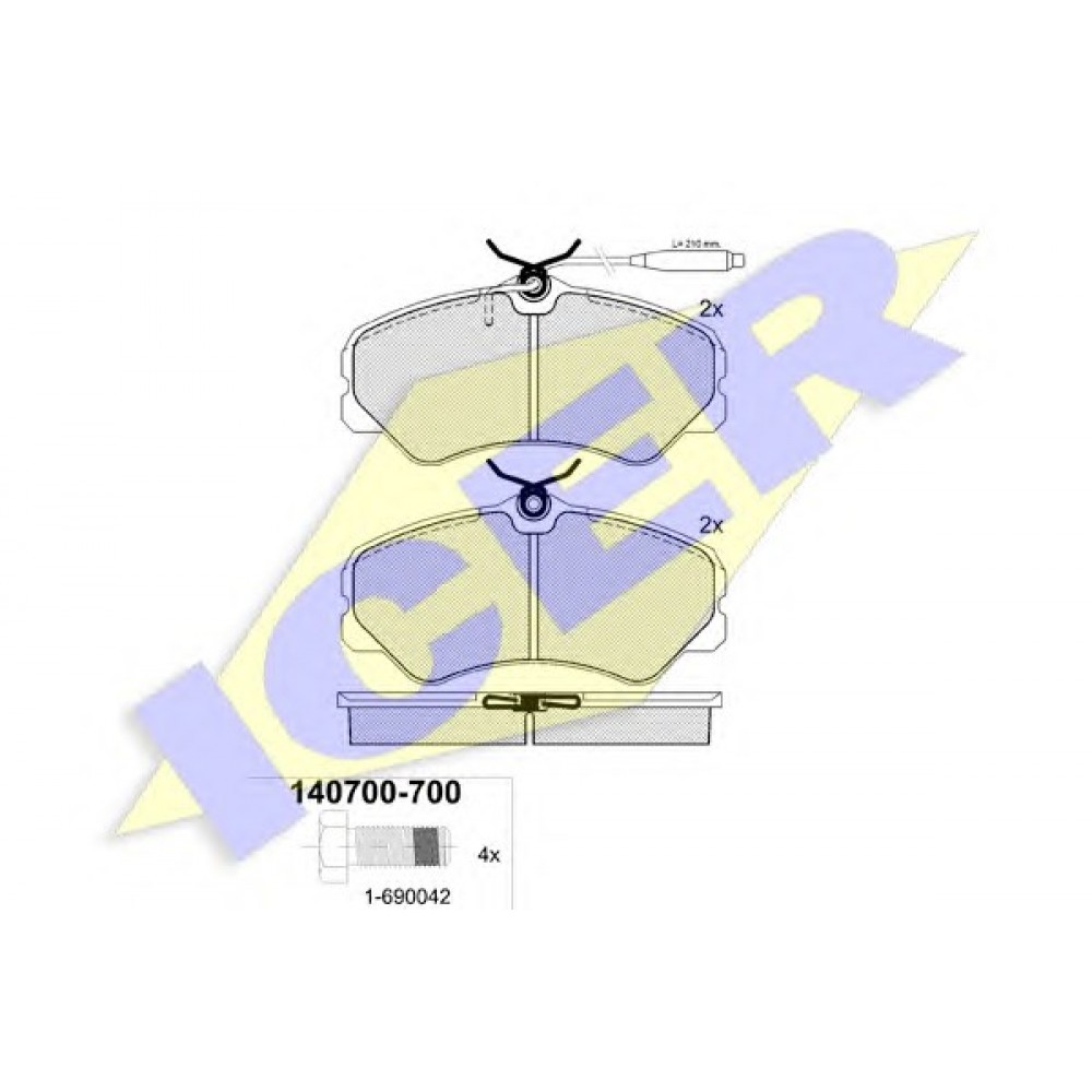STABDŽIŲ TRINKELIŲ KOMPLEKTAS FIAT,PEUGEOT,CITROEN -93 PRIEKIS