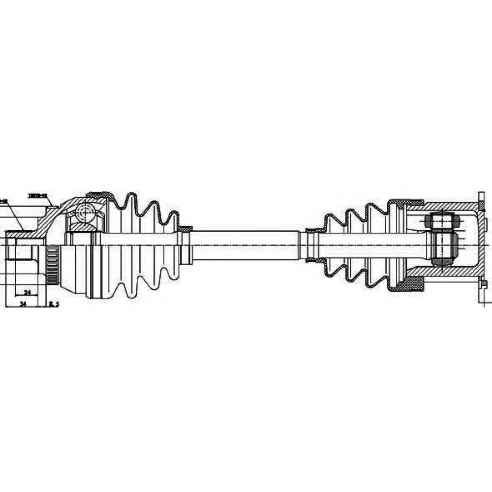 PUSAŠIS VW SHARAN 1.9TDĮ/2.8VR6 00-