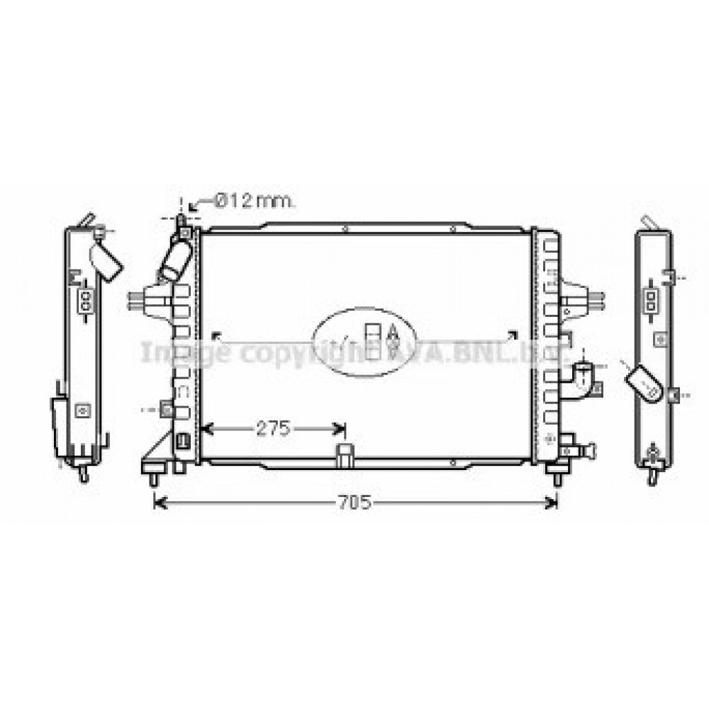 RADIATORIUS OPEL ASTRA H, ASTRA H GTC, ZAFIRA B 1.3D-2.0 03.04-