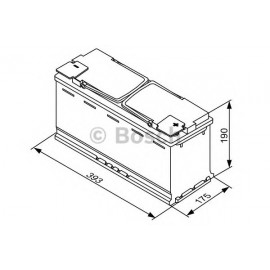 AKUMULIATORIUS BOSCH 105AH/950 P+ START-STOP AGM