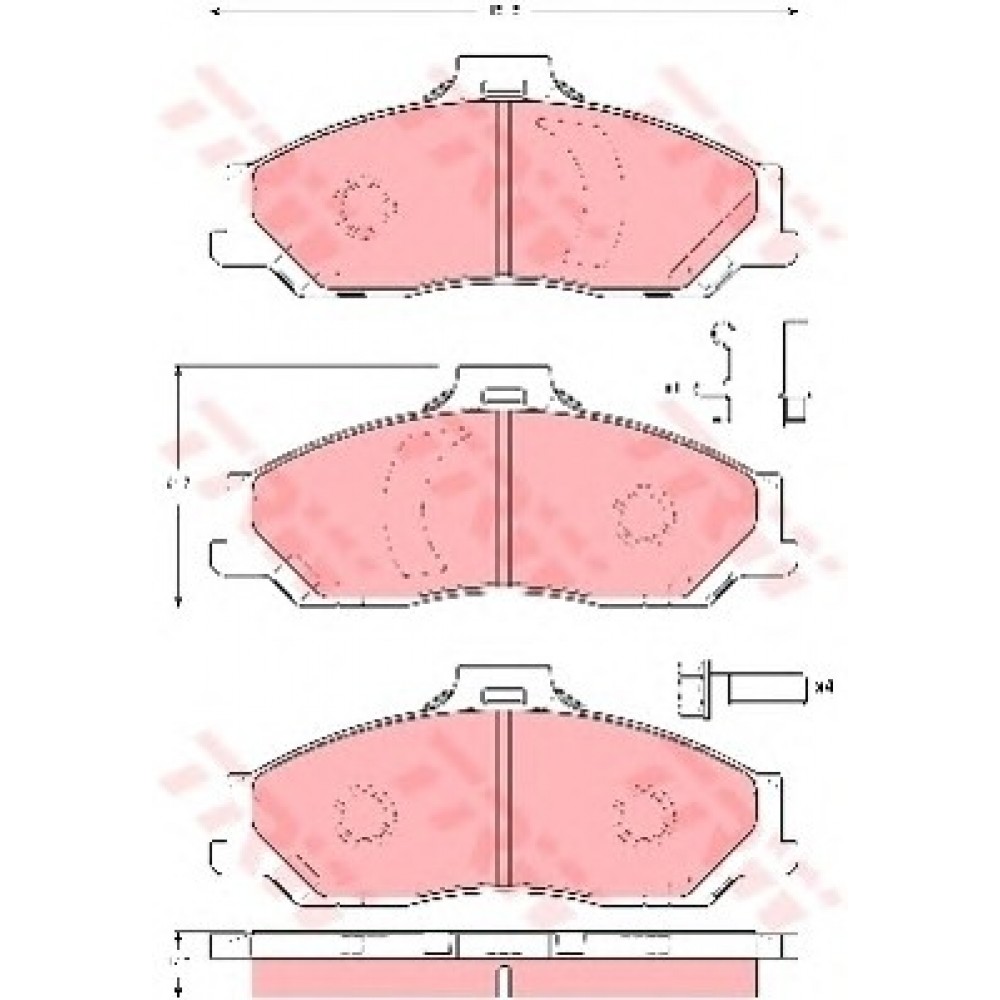 STABDŽIŲ TRINKELIŲ KOMPLEKTAS FORD RANGER; MAZDA B, BT-50 1.8-3.0D 02.96-