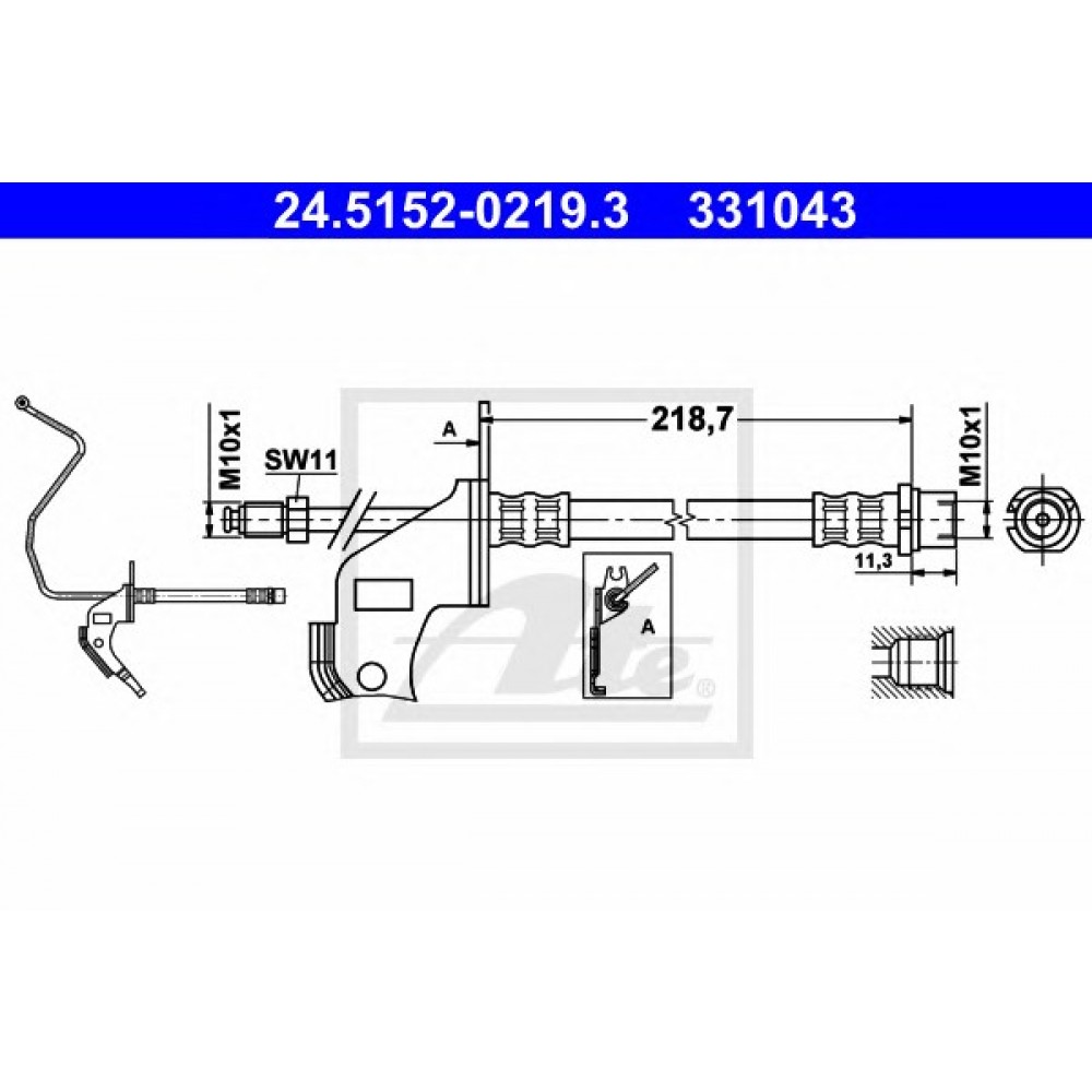 STABDŽIŲ ŠLANGELĖ OPEL ASTRA H/ZAFIRA 05-