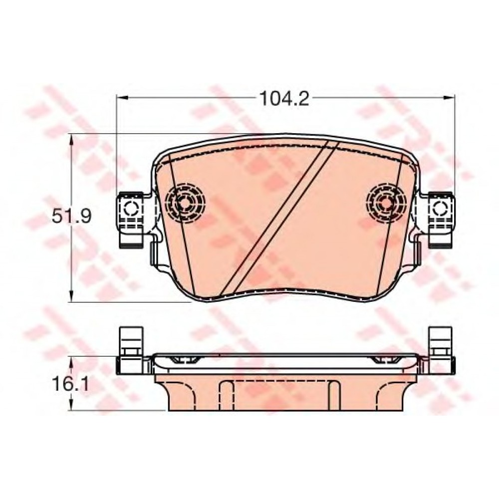 STABDŽIŲ TRINKELIŲ KOMPLEKTAS AUDI,VW,SEAT,ŠKODA  1.0-2.0D 05.11-