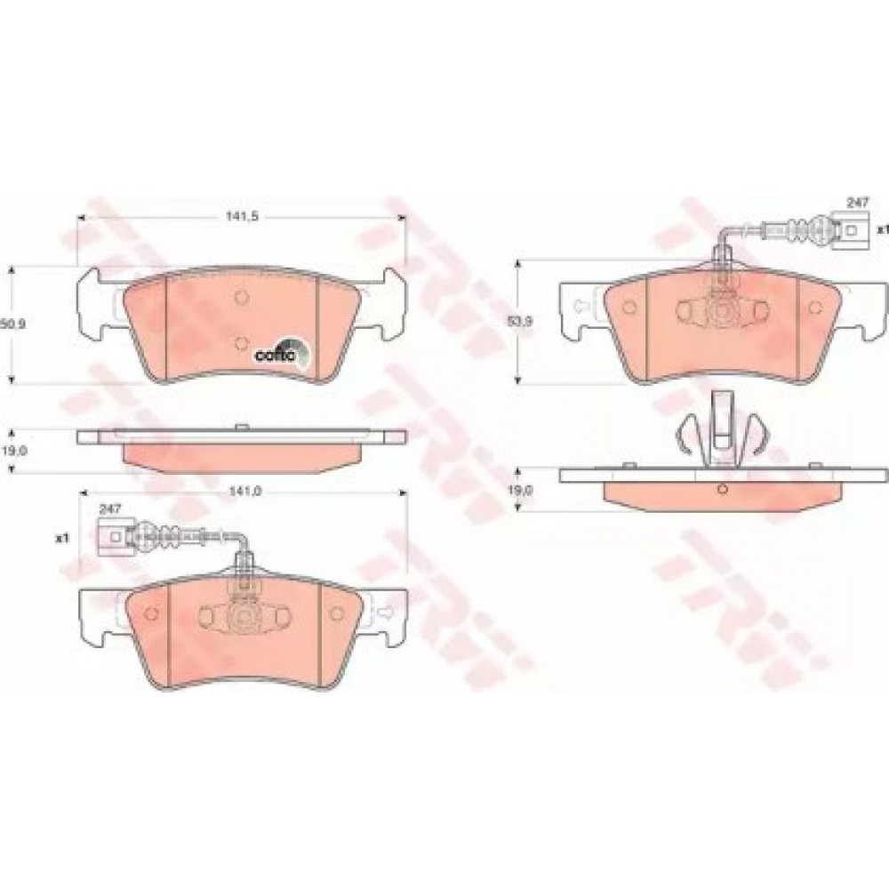 STABDŽIŲ TRINKELIŲ KOMPLEKTAS VW TOUAREG 2.5D-6.0 10.02-05.10
