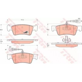 STABDŽIŲ TRINKELIŲ KOMPLEKTAS VW TOUAREG 2.5D-6.0 10.02-05.10