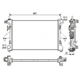 RADIATORIUS CITROEN JUMPER; FIAT DUCATO; PEUGEOT BOXER 2.0D-3.0D 02.02-