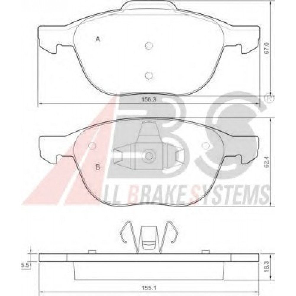 STABDŽIŲ TRINKELIŲ KOMPLEKTAS FORD FOCUS,MAZDA 3/5,VOLVO S40