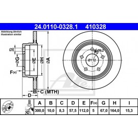 STABDŽIŲ DISKAS MERCEDES C (C204) , E (A207), E (C207) 1.6-3.0 01.07-