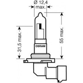 LEMPUTĖ BALTA 12V HB3 60w 12v P20D NIGHT BREAKER