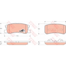 STABDŽIŲ TRINKELIŲ KOMPLEKTAS CITROEN C4 AIRCROSS,JEEP COMPASS, PATRIOT; LANCIA FLAVIA 1.6-3.8 04.00-