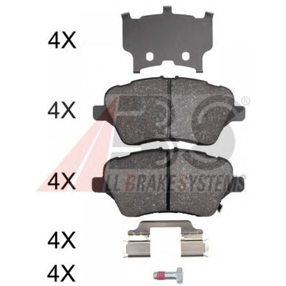 STABDŽIŲ TRINKELIŲ KOMPLEKTAS FORD B-MAX, FIESTA VI, TOURNEO COURIER, TRANSIT COURIER 1.0-1.6D 09.12- PR.