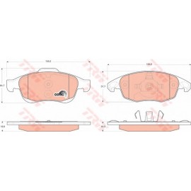 STABDŽIŲ TRINKELIŲ KOMPLEKTAS CITROEN C4,BERLINGO 07- PRIEKIS