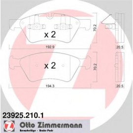 STABDŽIŲ TRINKELIŲ KOMPLEKTAS MB W164/W251 05-