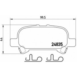 STABDŽIŲ TRINKELIŲ KOMPLEKTAS TOYOTA AVALON 04-07 GALAS