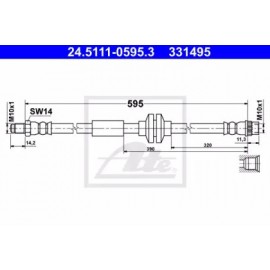 STABDŽIŲ ŠLANGELĖ OPEL MOVANO B; RENAULT MASTER III 2.3D 02.10-