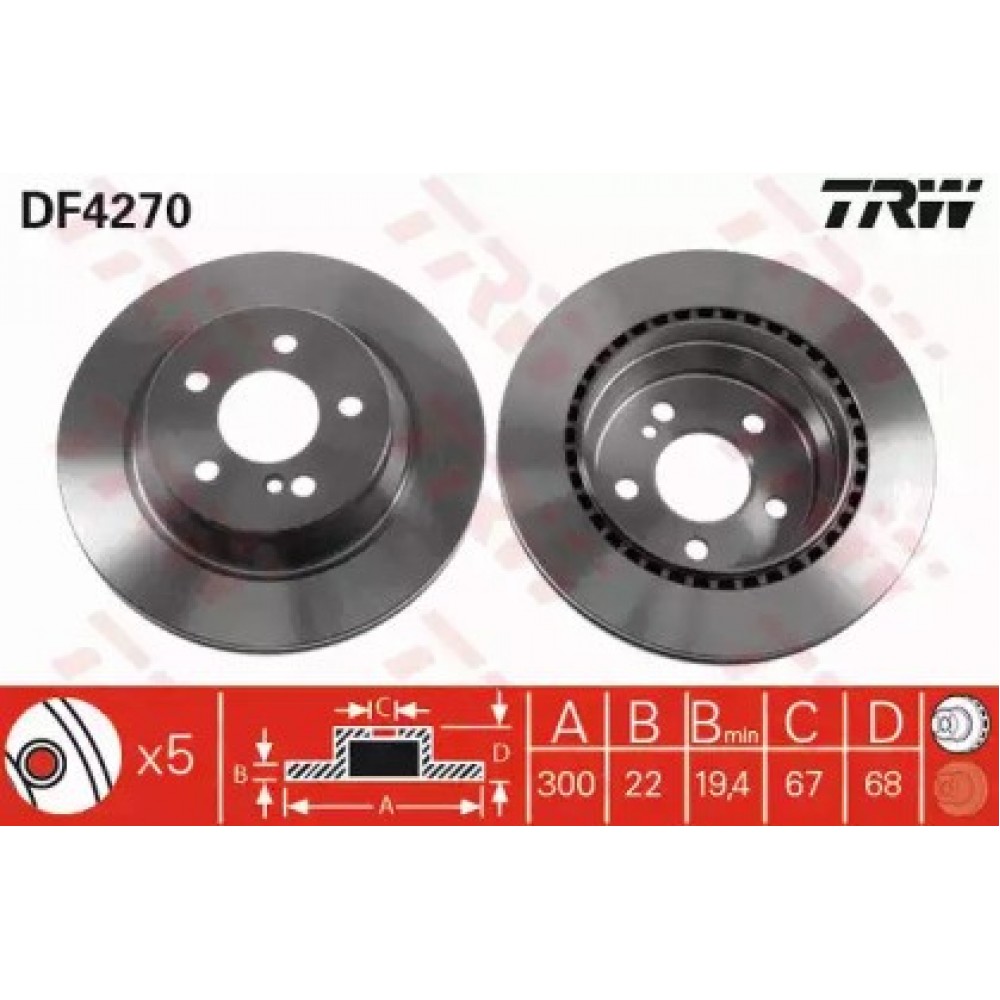 STABDŽIŲ DISKAS MB W211/W212/GLK 02-