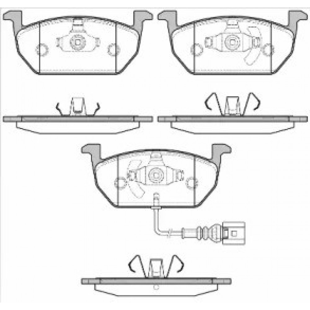 STABDŽIŲ TRINKELIŲ KOMPLEKTAS AUDI A3,VW GOLF VII 1.0-2.0D 04.12-