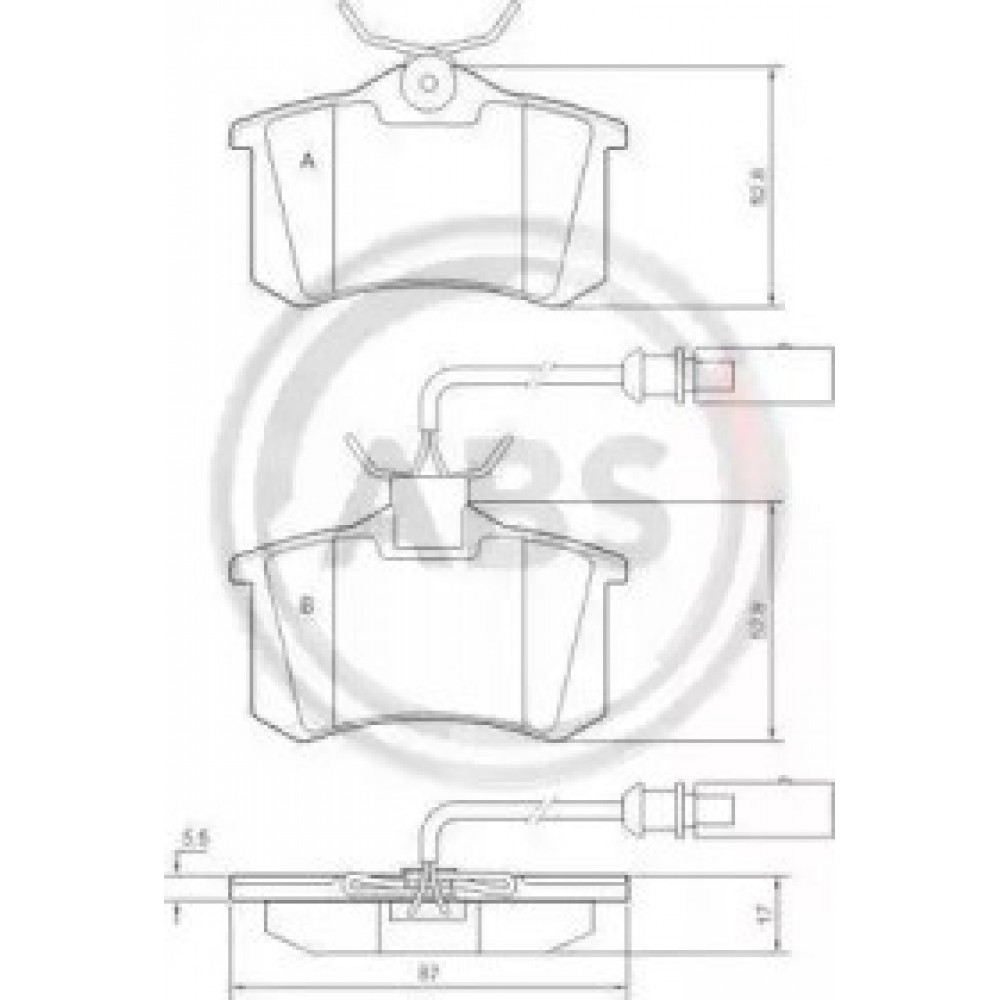 STABDŽIŲ TRINKELIŲ KOMPLEKTAS VW SHARAN 00-,FORD GALAXY,SEAT
