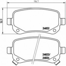 STABDŽIŲ TRINKELIŲ KOMPLEKTAS CHRYSLER VOYAGER/LANCIA VOYAGER/VW ROUTAN 2.0D-4.0 06.07