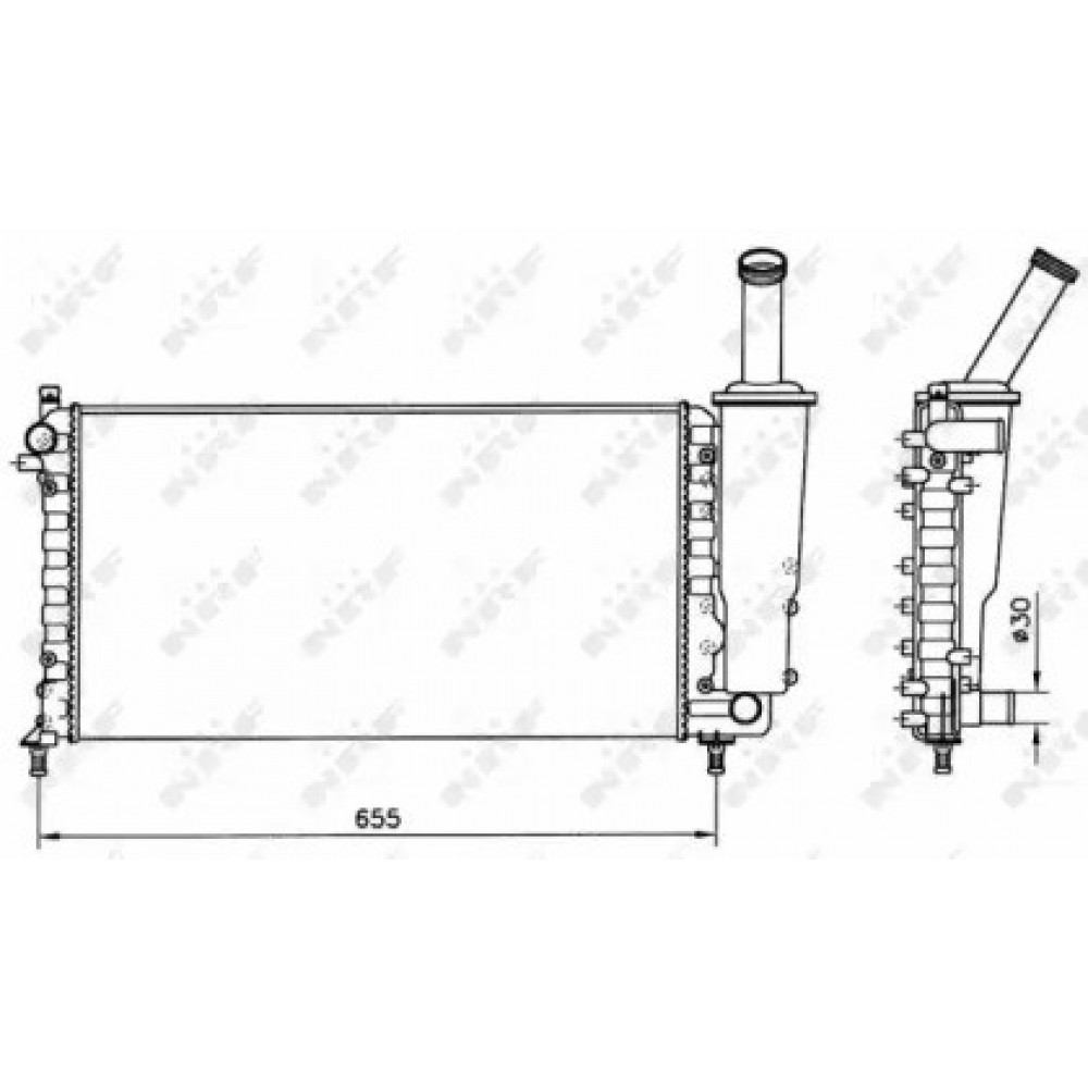 RADIATORIUS FIAT PUNTO 1.2 09.99-12.10