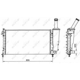 RADIATORIUS FIAT PUNTO 1.2 09.99-12.10