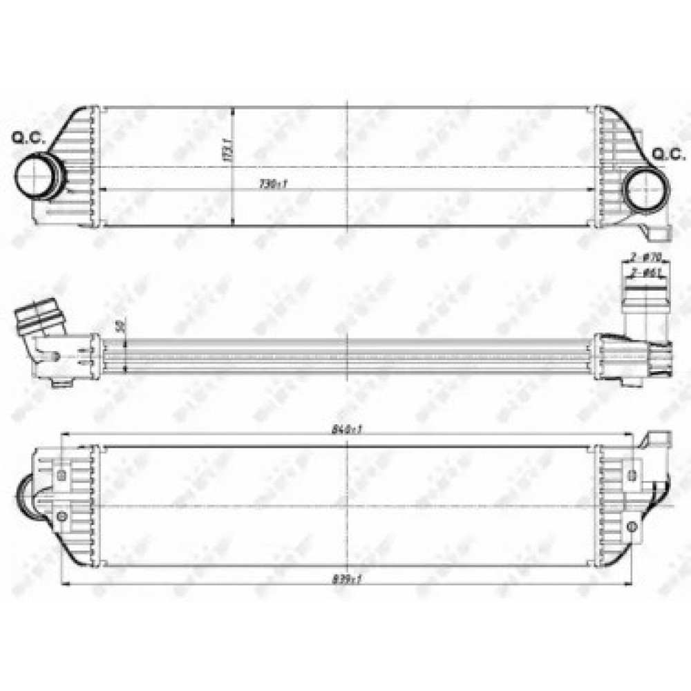 RADIATORIUS INTERKULERIO OPEL MOVANO B; RENAULT MASTER III 2.3D/Electric 02.10