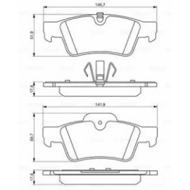 STABDŽIŲ TRINKELIŲ KOMPLEKTAS DB GALINĖ AŠIS W164/W251 05- M/R-KLASSE