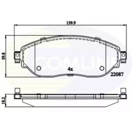 STABDŽIŲ TRINKELIŲ KOMPLEKTAS RENAULT TRAFIC 14-/OPEL VIVARO 14-