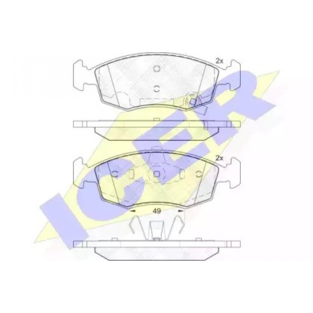 STABDŽIŲ TRINKELIŲ KOMPLEKTAS FIAT PANDA; LANCIA YPSILON 0.9-1.3D 08.10-