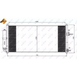 RADIATORIUS AC NISSAN ALMERA II, PRIMERA 1.5-2.2D 01.00-