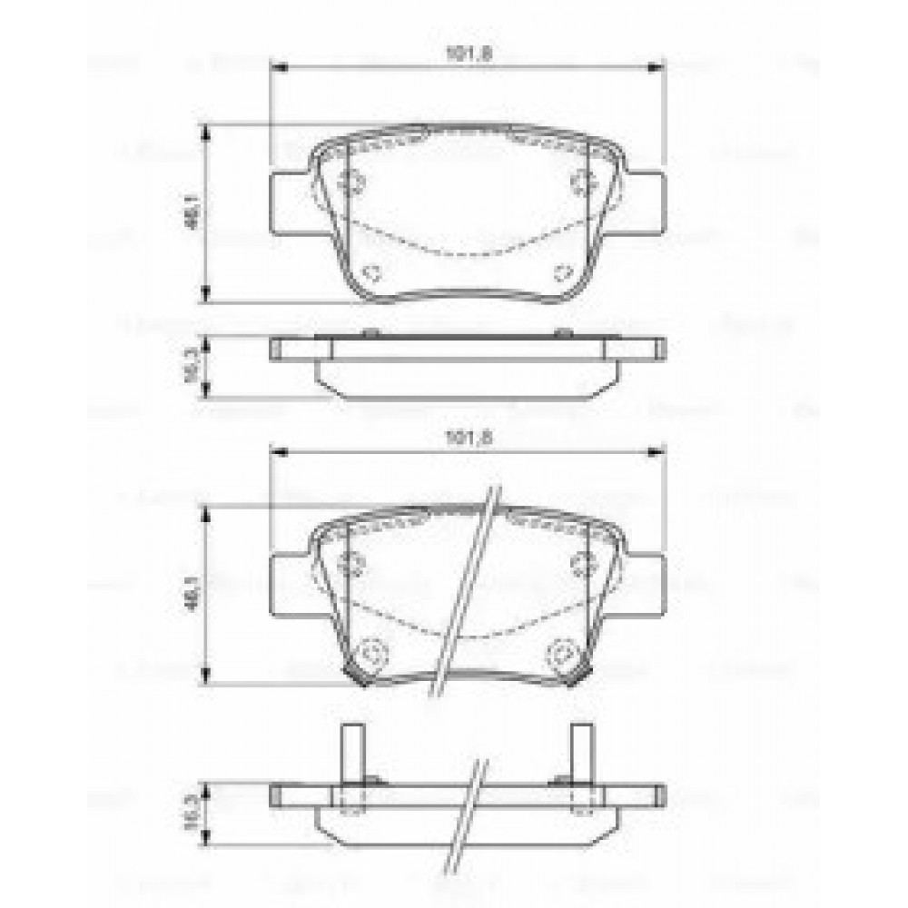 STABDŽIŲ TRINKELIŲ KOMPLEKTAS TOYOTA GALINĖ AŠIS AVENSIS
