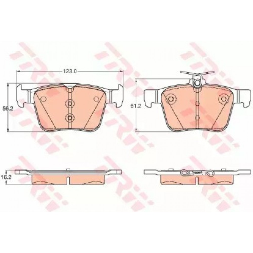 STABDŽIŲ TRINKELIŲ KOMPLEKTAS AUDI A3,VW GOLF VII 1.0-2.0D 04.12-