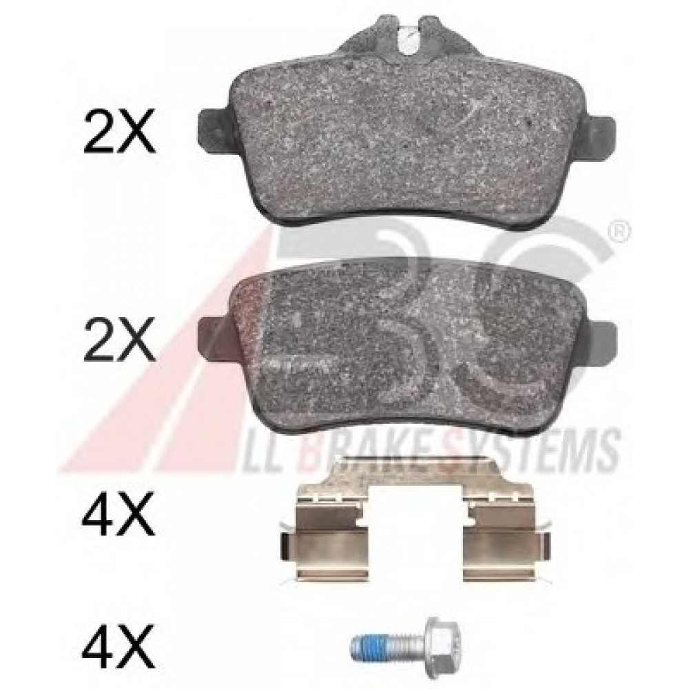 STABDŽIŲ TRINKELIŲ KOMPLEKTAS MB W166 M CLASS 11- GALAS