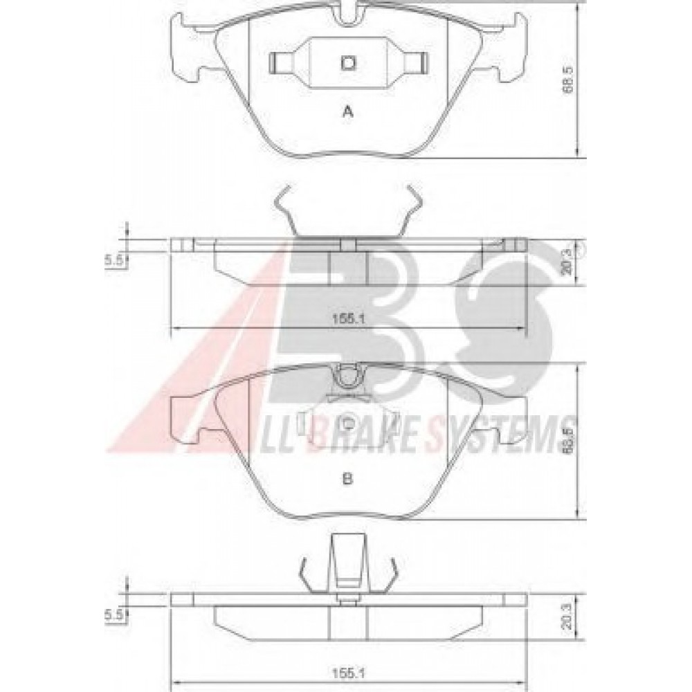 STABDŽIŲ TRINKELIŲ KOMPLEKTAS BMW E65 735/745 01-