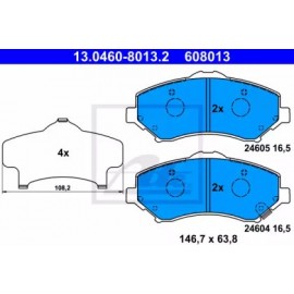 STABDŽIŲ TRINKELIŲ KOMPLEKTAS CHRYSLER VOYAGER/JEEP WRANGLER 2.8D-4.0 04.07-