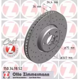 STABDŽIŲ DISKAS BMW 5 F10/6 F12/7 F01-04  2.0-3.0H 09.08-10.18