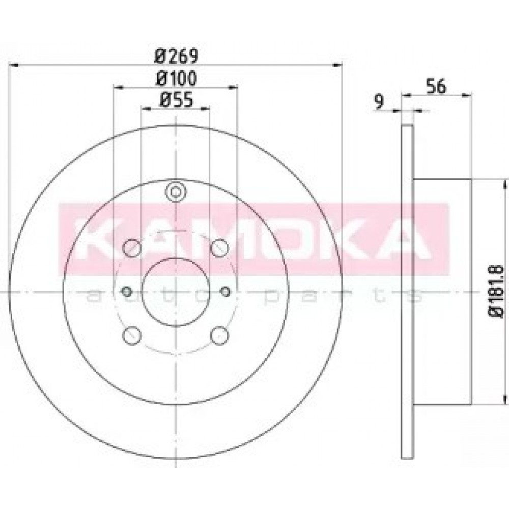 STABDŽIŲ DISKAS TOYOTA YARIS (_CP10) 04/99- YARIS VERSO (NC/LP2_) 11/99-