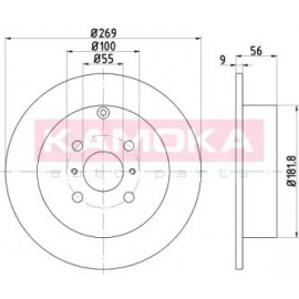 STABDŽIŲ DISKAS TOYOTA YARIS (_CP10) 04/99- YARIS VERSO (NC/LP2_) 11/99-