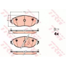 STABDŽIŲ TRINKELIŲ KOMPLEKTAS AUDI,VW,SEAT,ŠKODA 1.0-2.0H 08.12-