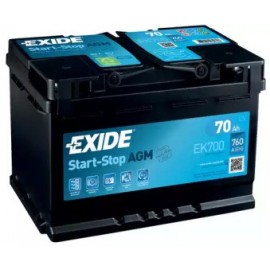 AKUMULIATORIUS EXIDE 70Ah 760A S6 AGM