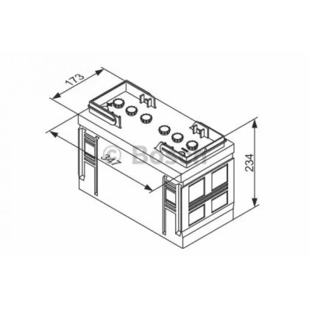 AKUMULIATORIUS BOSCH 110AH/680A P/K+ /350X175X239/