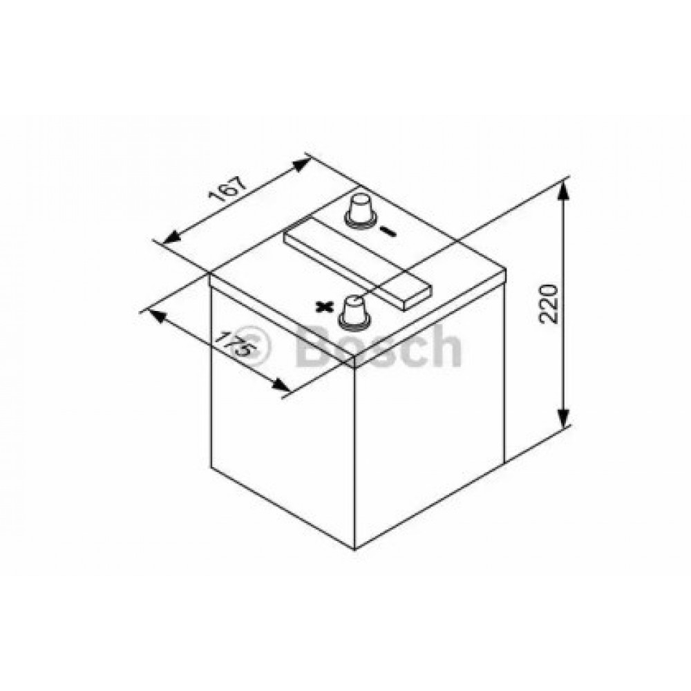 AKUMULIATORIUS BOSCH 70AH/300A 6V /175X167X220/