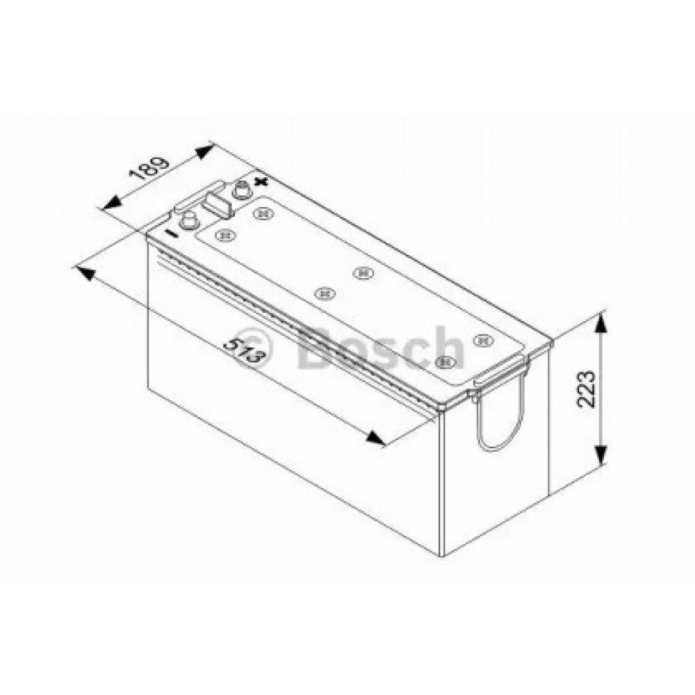 AKUMULIATORIUS BOSCH 140AH/800A K+ /513X189X223/